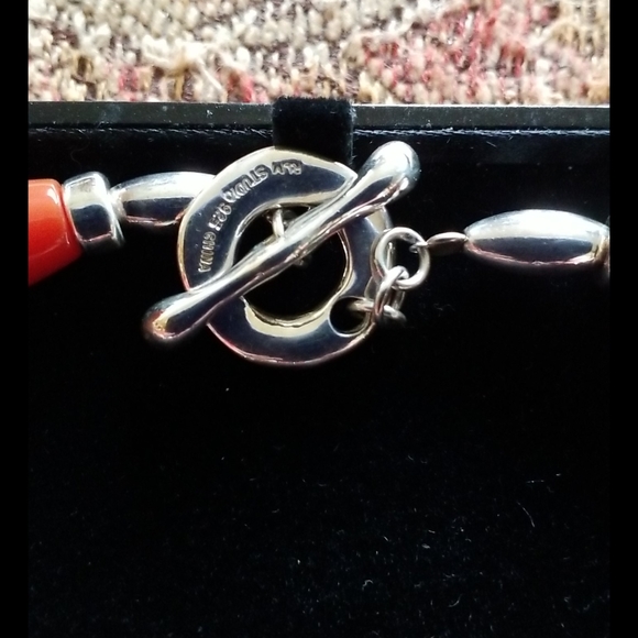 RLM Studio Sterling Silver Red Carnelian Necklace Toggle Clasp - Picture 5 of 16
